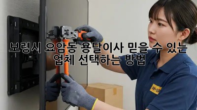 보령시 요암동 용달이사, 믿을 수 있는 업체 선택하는 방법!